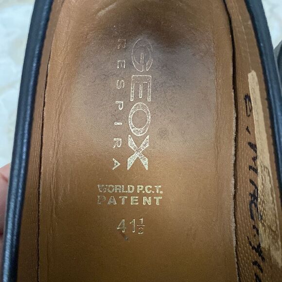 GEOX Respira Black Leather Classic Penny Loafers - Picture 10 of 12